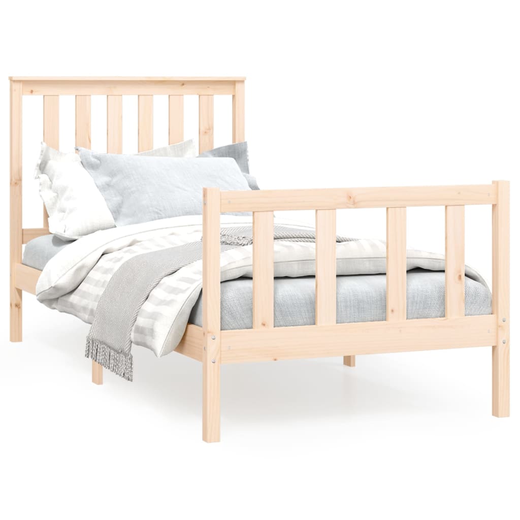 Bed Frame without Mattress 100x200 cm Solid Wood Pine