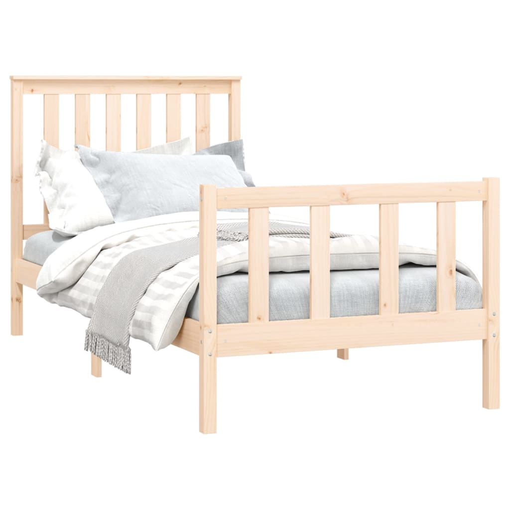 Bed Frame without Mattress 100x200 cm Solid Wood Pine