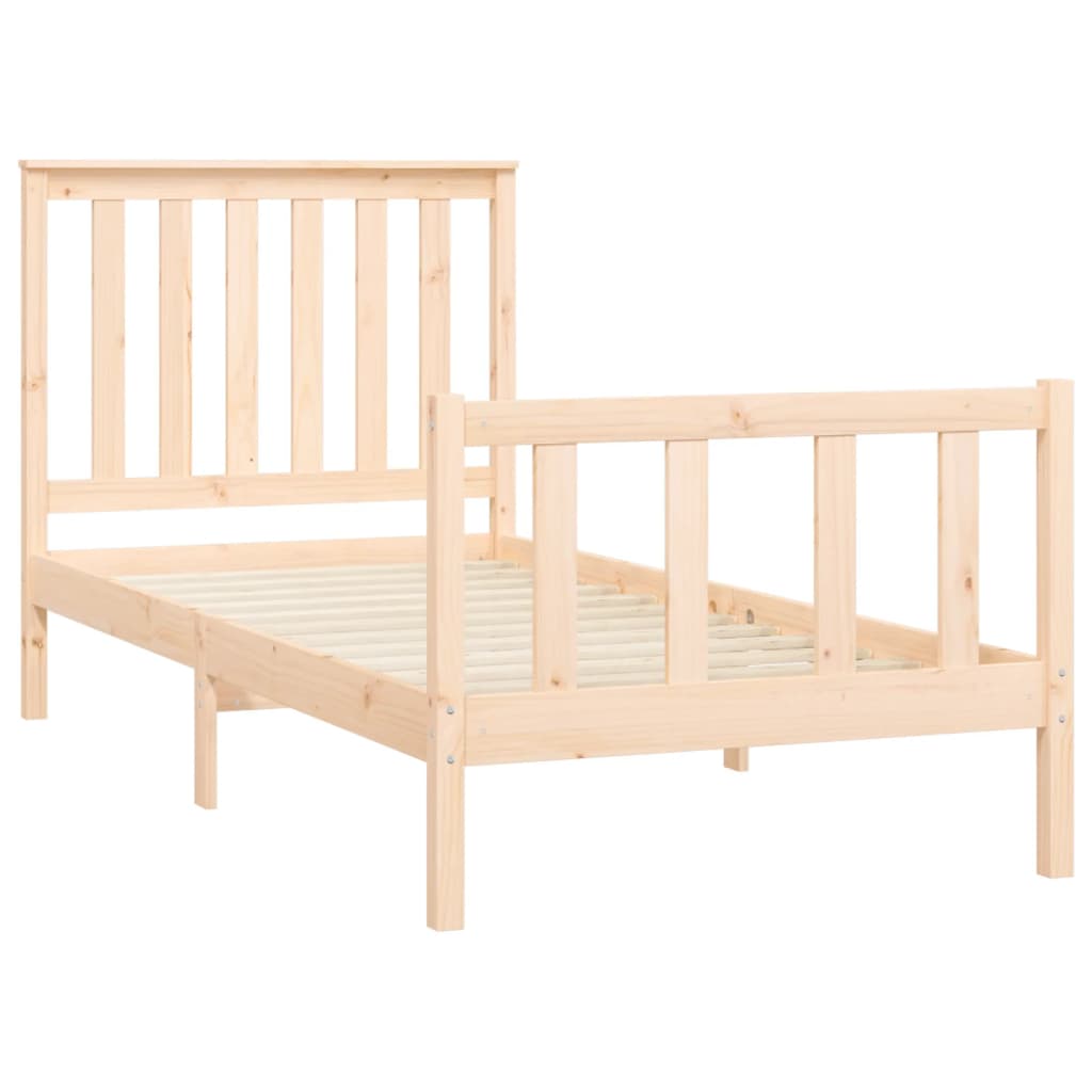 Bed Frame without Mattress 100x200 cm Solid Wood Pine