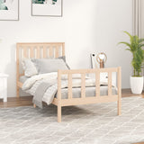 Bed Frame without Mattress 100x200 cm Solid Wood Pine