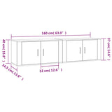 Wall-mounted TV Cabinets 2 pcs White 80x34.5x40 cm