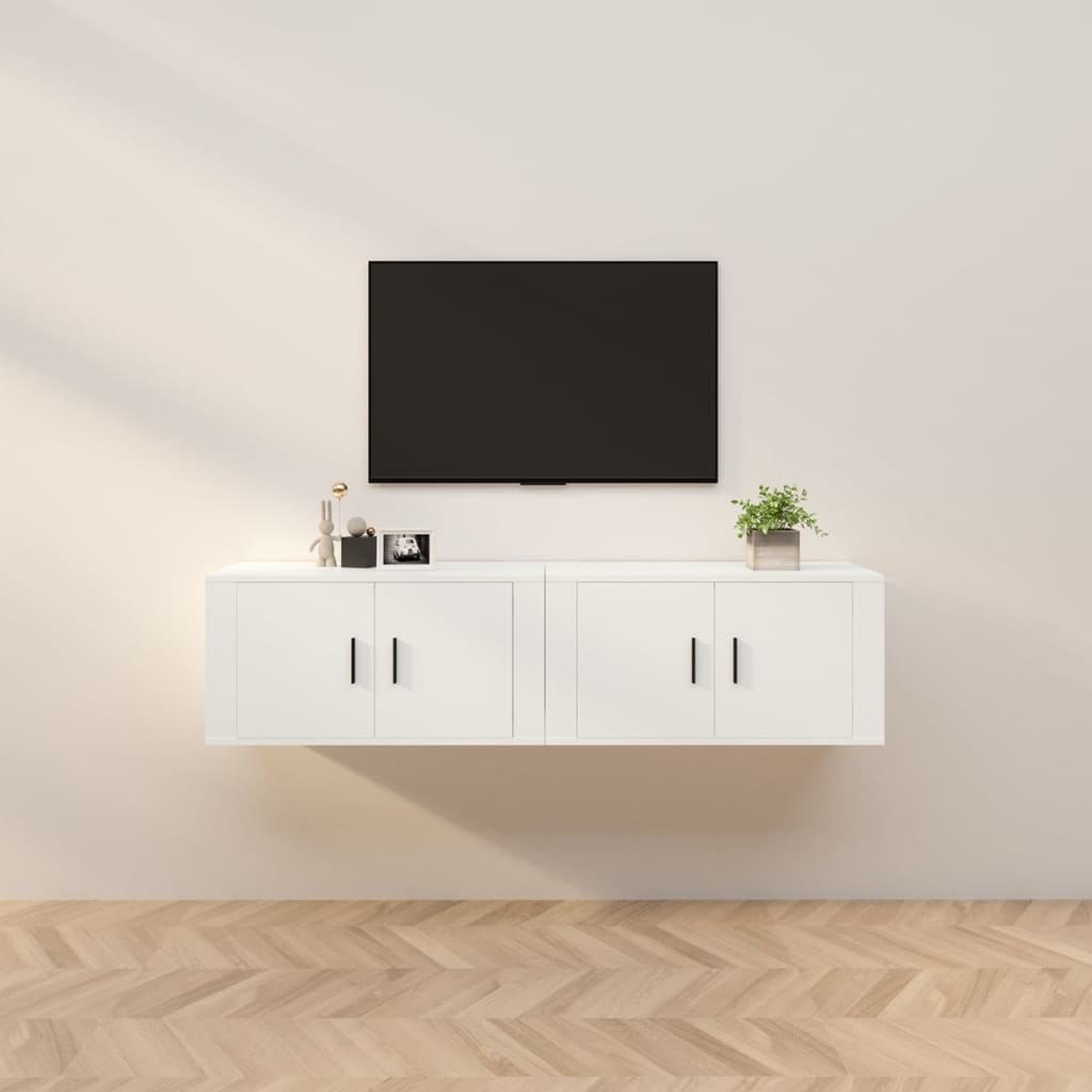 Wall-mounted TV Cabinets 2 pcs White 80x34.5x40 cm