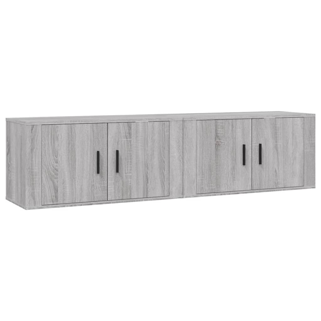 Wall-mounted TV Cabinets 2 pcs Grey Sonoma 80x34.5x40 cm