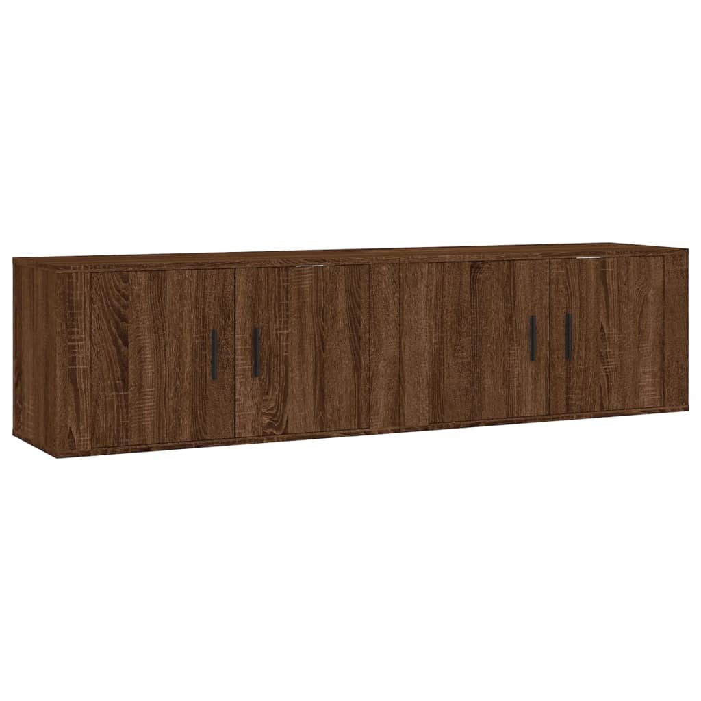 Wall-mounted TV Cabinets 2 pcs Brown Oak 80x34.5x40 cm