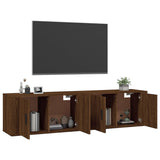 Wall-mounted TV Cabinets 2 pcs Brown Oak 80x34.5x40 cm