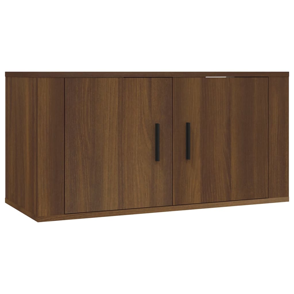 Wall-mounted TV Cabinets 2 pcs Brown Oak 80x34.5x40 cm