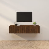 Wall-mounted TV Cabinets 2 pcs Brown Oak 80x34.5x40 cm