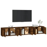 Wall-mounted TV Cabinets 3 pcs Smoked Oak 80x34.5x40 cm