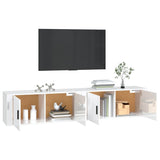 Wall-mounted TV Cabinets 2 pcs High Gloss White 100x34.5x40 cm