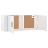 Wall-mounted TV Cabinets 3 pcs High Gloss White 100x34.5x40 cm