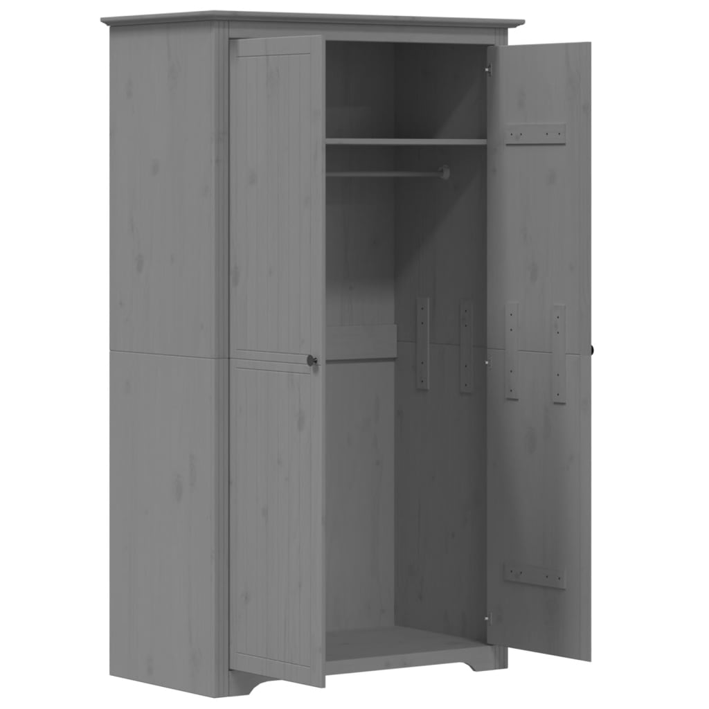 Wardrobe BODO Grey 101x52x176.5 cm Solid Wood Pine