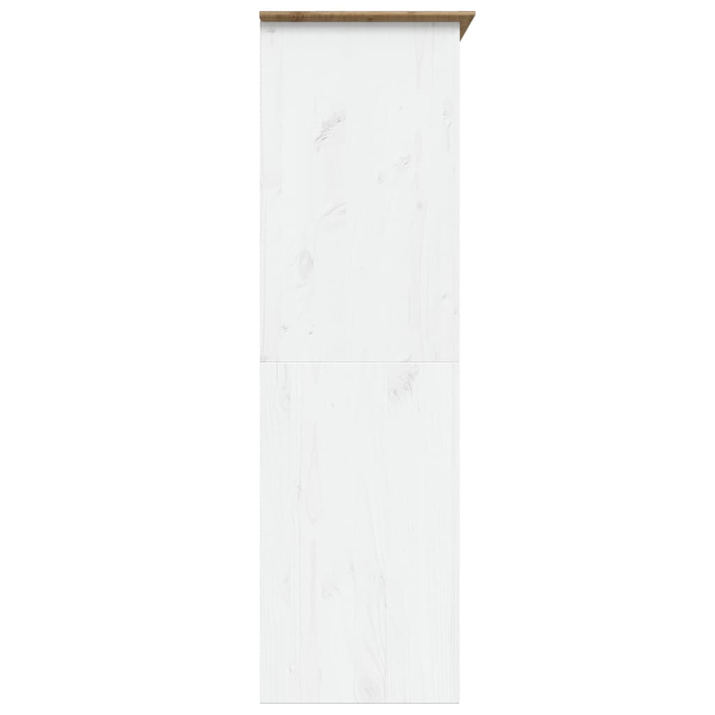 Wardrobe BODO White and Brown 151.5x52x176.5cm Solid Wood Pine