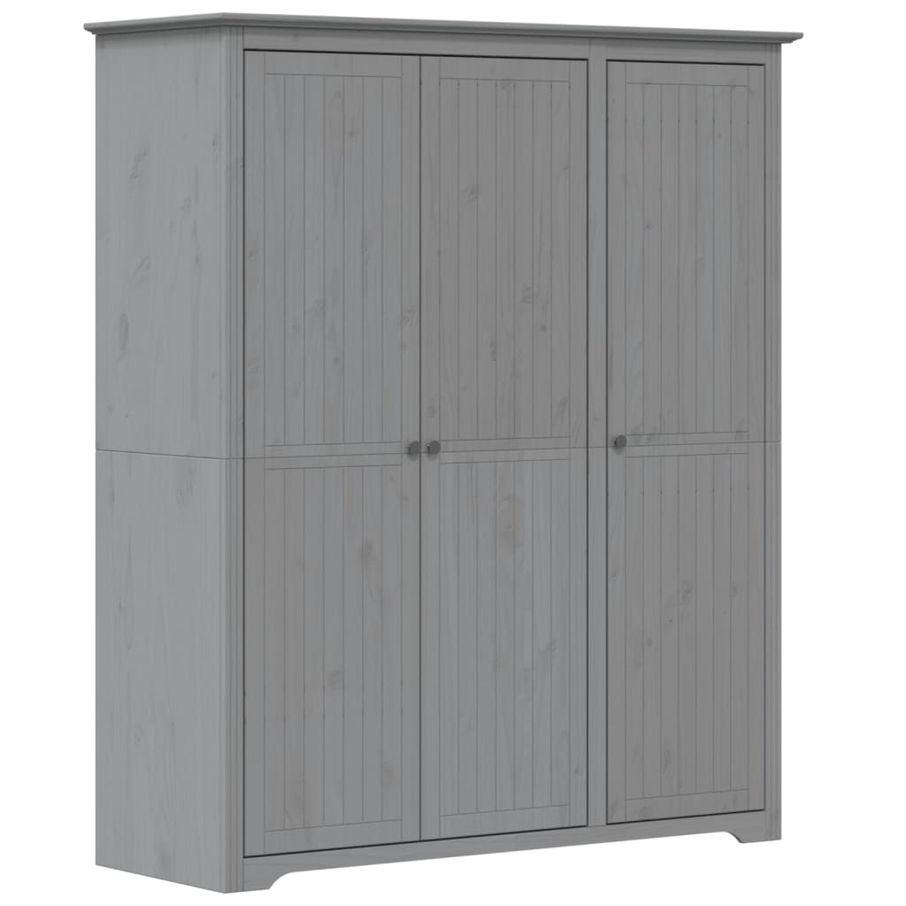 Wardrobe BODO Grey 151.5x52x176.5 cm Solid Wood Pine