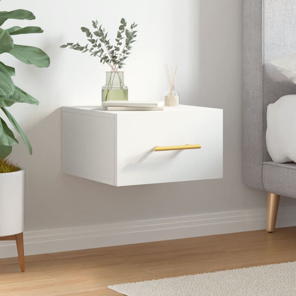 Wall-mounted Bedside Cabinet White 35x35x20 cm