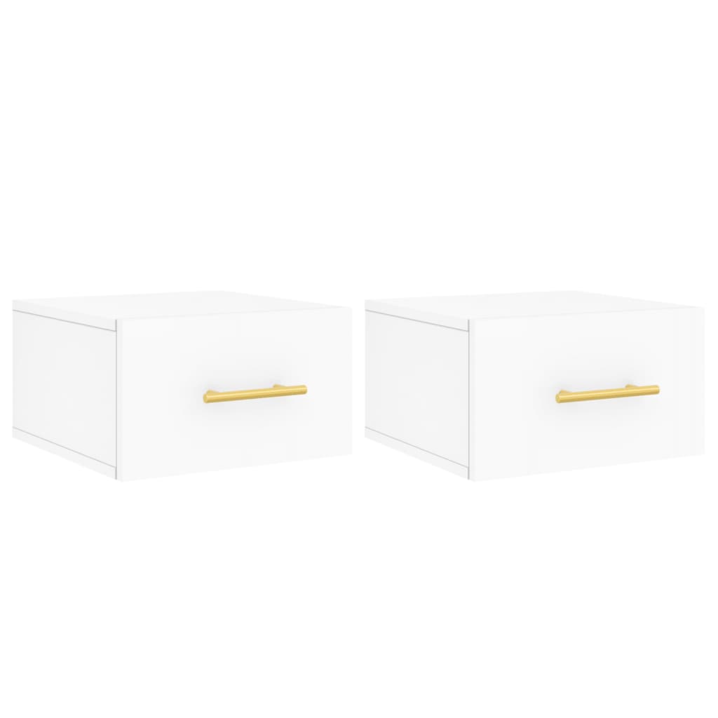 Wall-mounted Bedside Cabinets 2 pcs White 35x35x20 cm