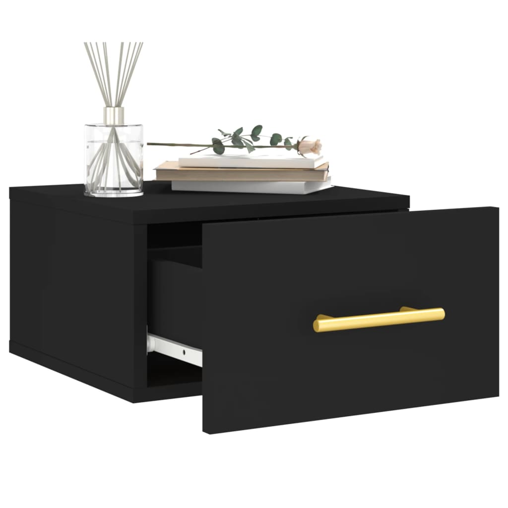 Wall-mounted Bedside Cabinets 2 pcs Black 35x35x20 cm