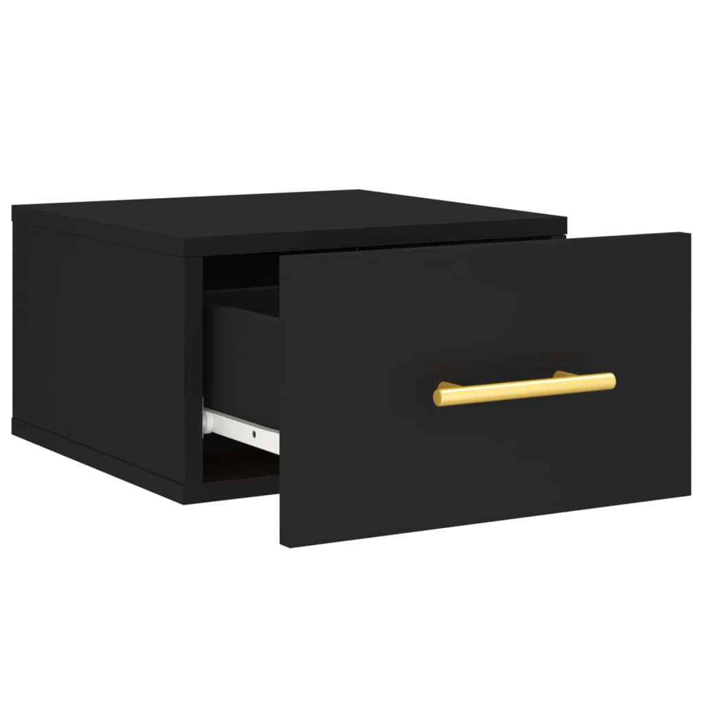 Wall-mounted Bedside Cabinets 2 pcs Black 35x35x20 cm