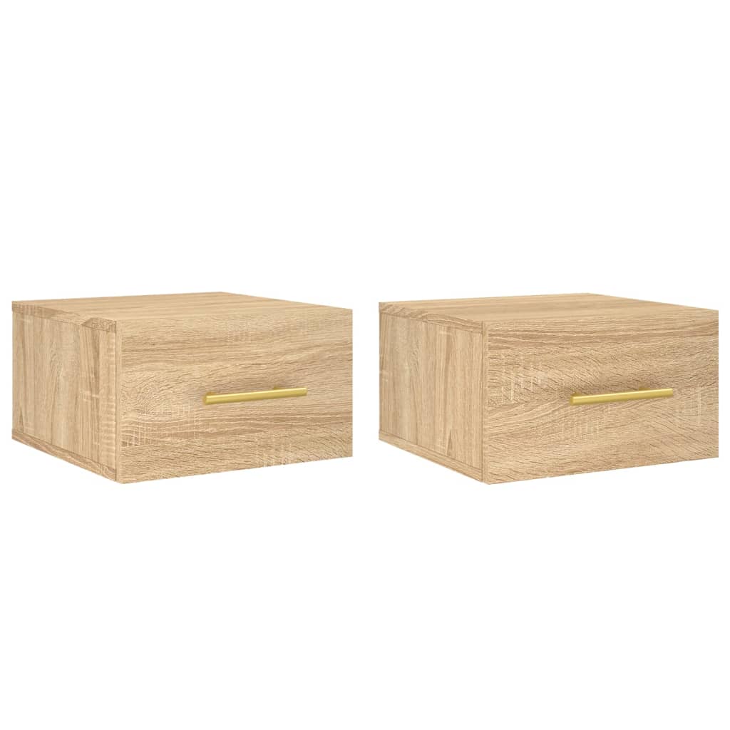 Wall-mounted Bedside Cabinets 2 pcs Sonoma Oak 35x35x20 cm