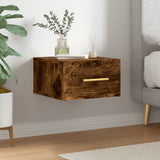 Wall-mounted Bedside Cabinet Smoked Oak 35x35x20 cm