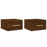 Wall-mounted Bedside Cabinets 2 pcs Brown Oak 35x35x20 cm