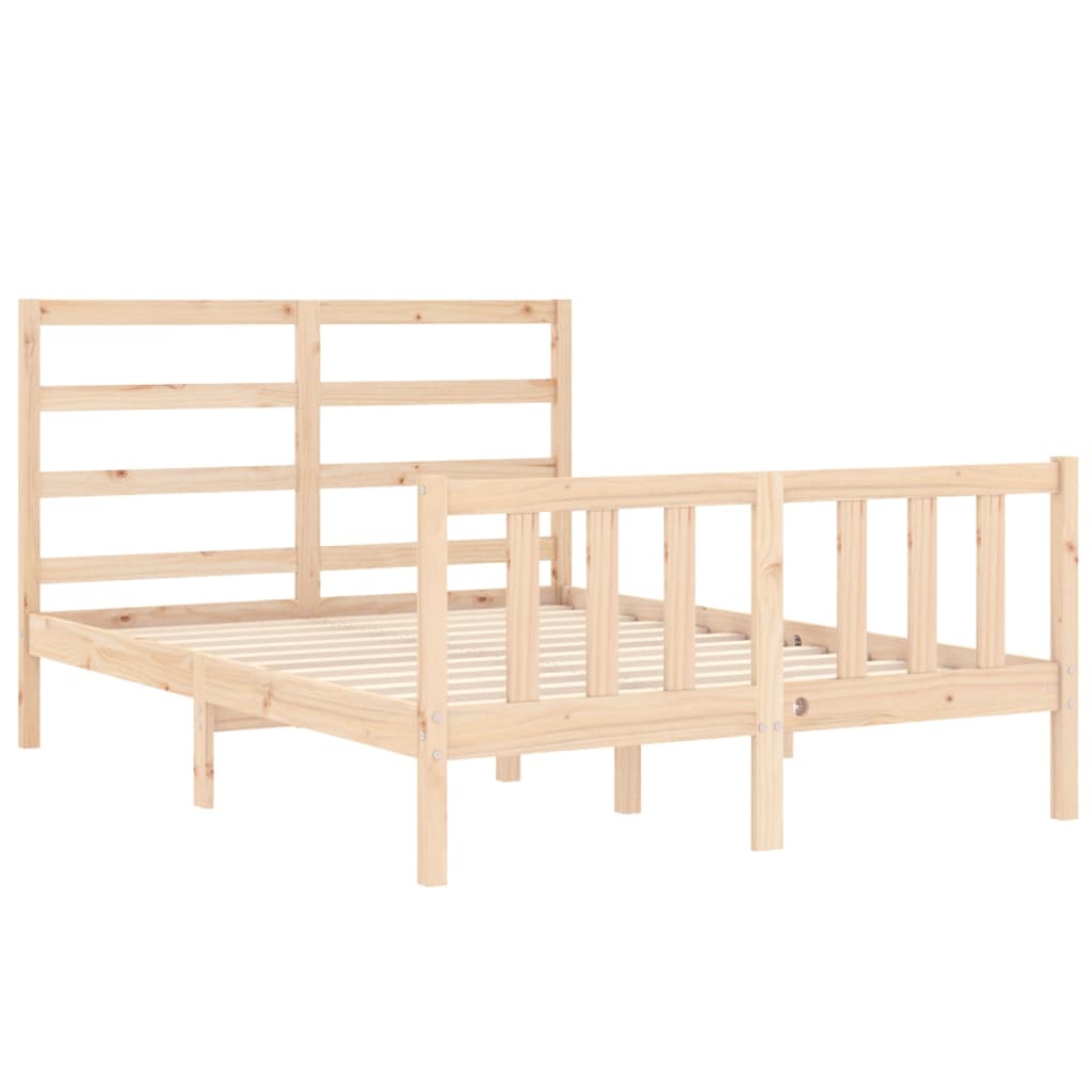 Bed Frame without Mattress 140x200 cm Solid Wood Pine