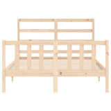 Bed Frame without Mattress 140x200 cm Solid Wood Pine