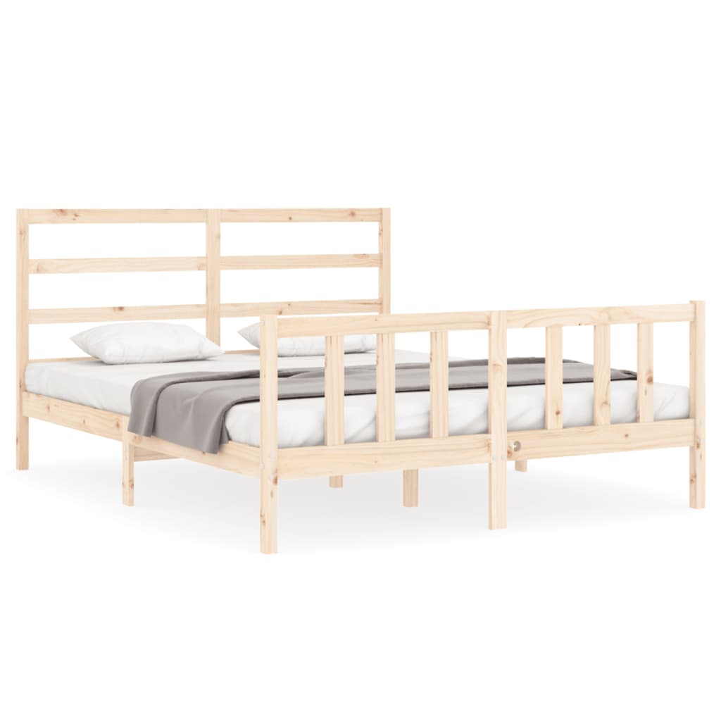 Bed Frame without Mattress 160x200 cm Solid Wood Pine