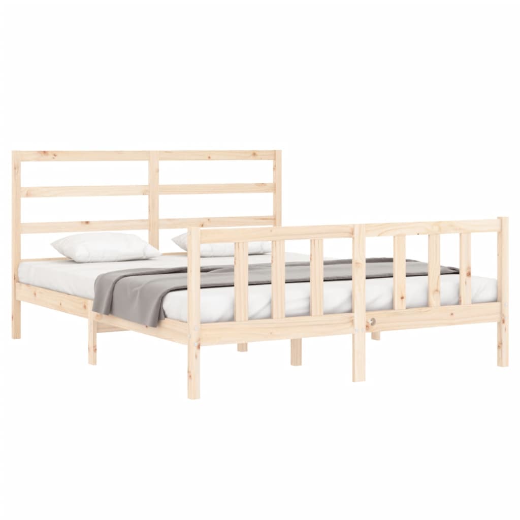 Bed Frame without Mattress 160x200 cm Solid Wood Pine