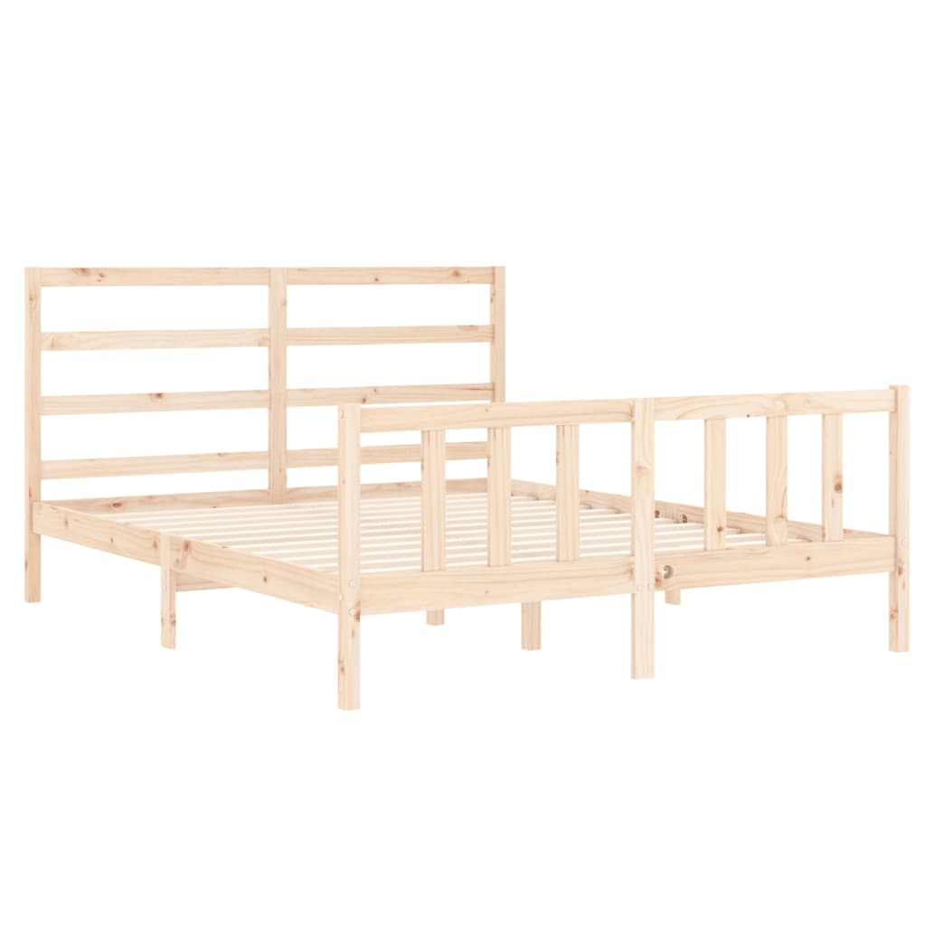 Bed Frame without Mattress 160x200 cm Solid Wood Pine