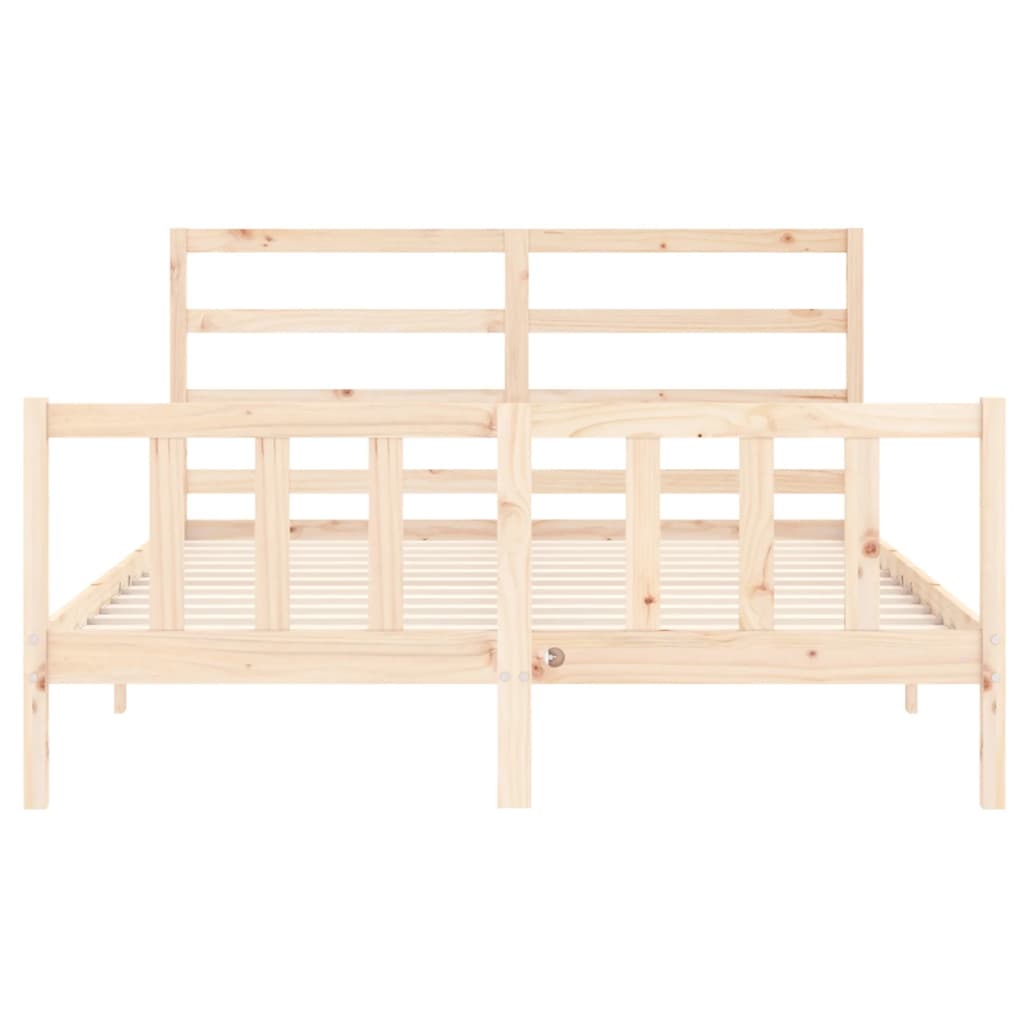 Bed Frame without Mattress 160x200 cm Solid Wood Pine