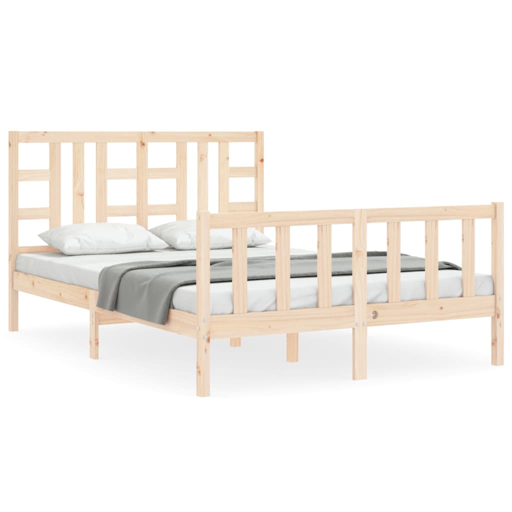 Bed Frame without Mattress 140x200 cm Solid Wood Pine