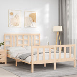 Bed Frame without Mattress 140x200 cm Solid Wood Pine