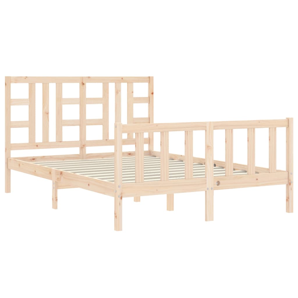 Bed Frame without Mattress 140x200 cm Solid Wood Pine