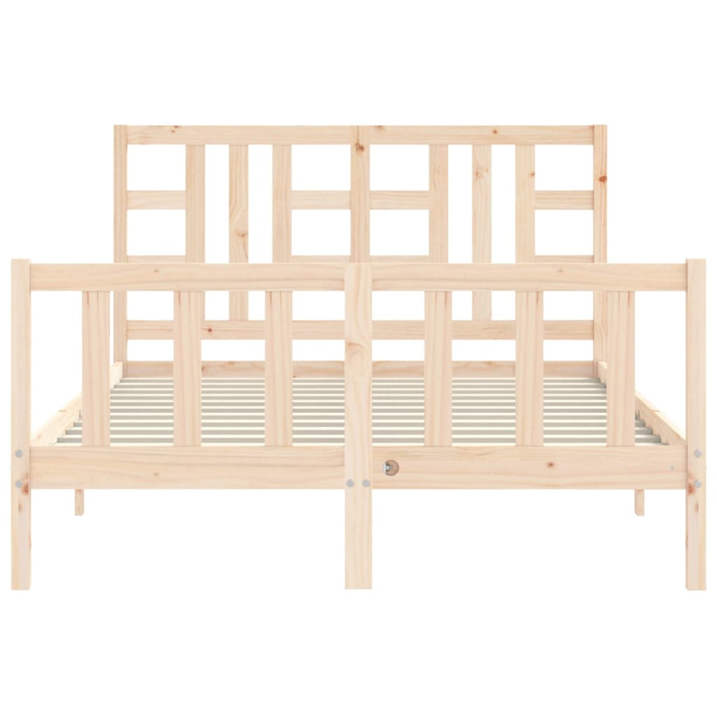 Bed Frame without Mattress 140x200 cm Solid Wood Pine