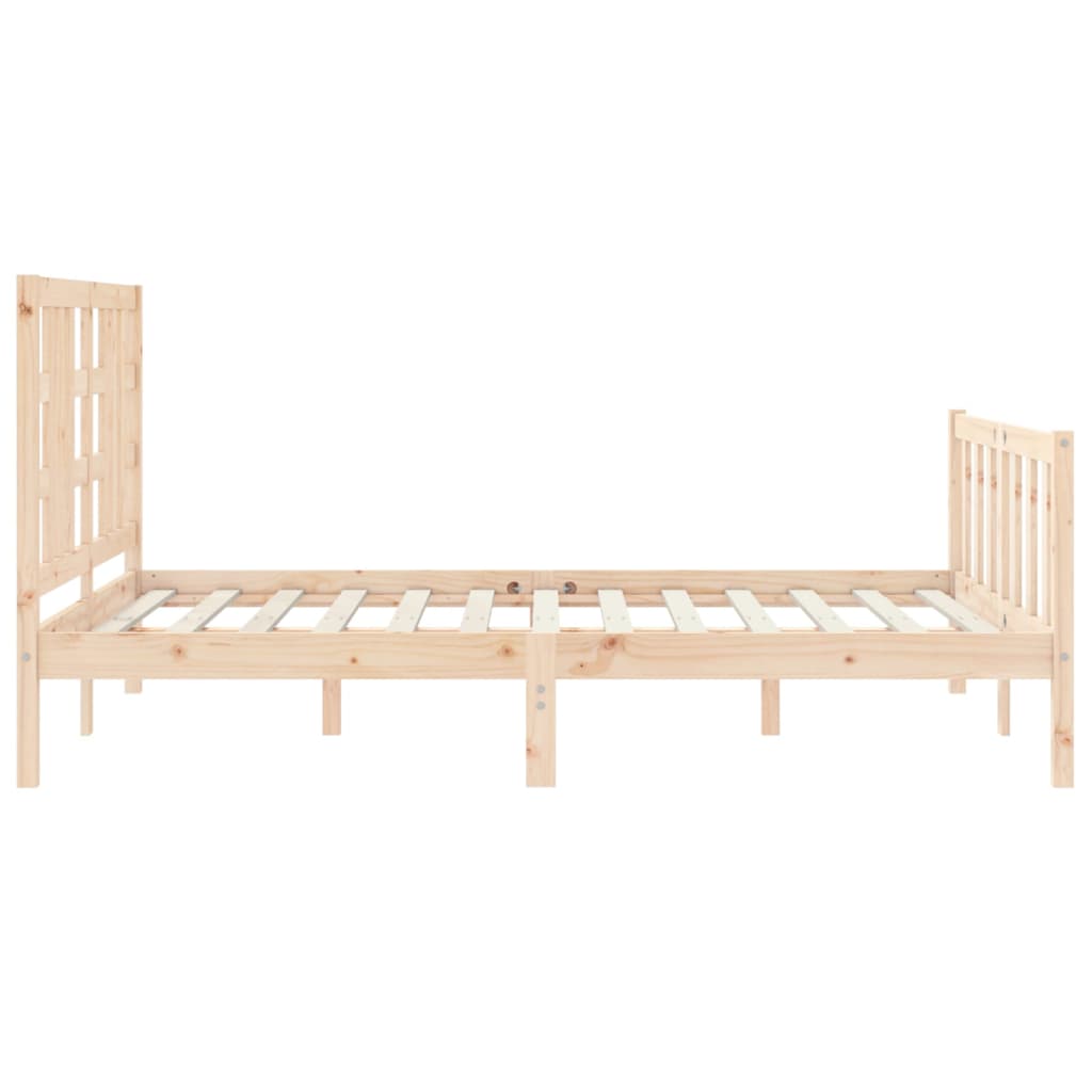 Bed Frame without Mattress 140x200 cm Solid Wood Pine