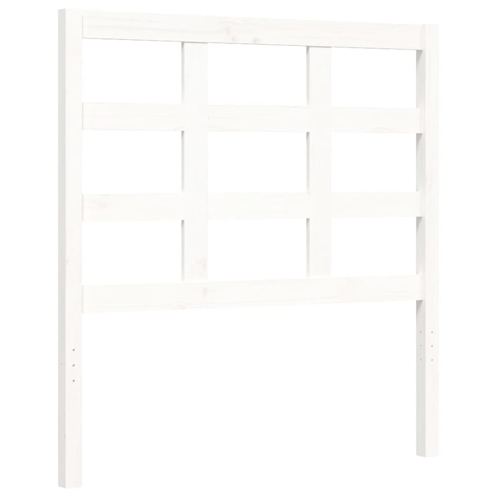 Bed Frame without Mattress White Small Single Solid Wood Pine