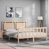 Bed Frame without Mattress King Size Solid Wood Pine