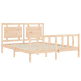 Bed Frame without Mattress King Size Solid Wood Pine