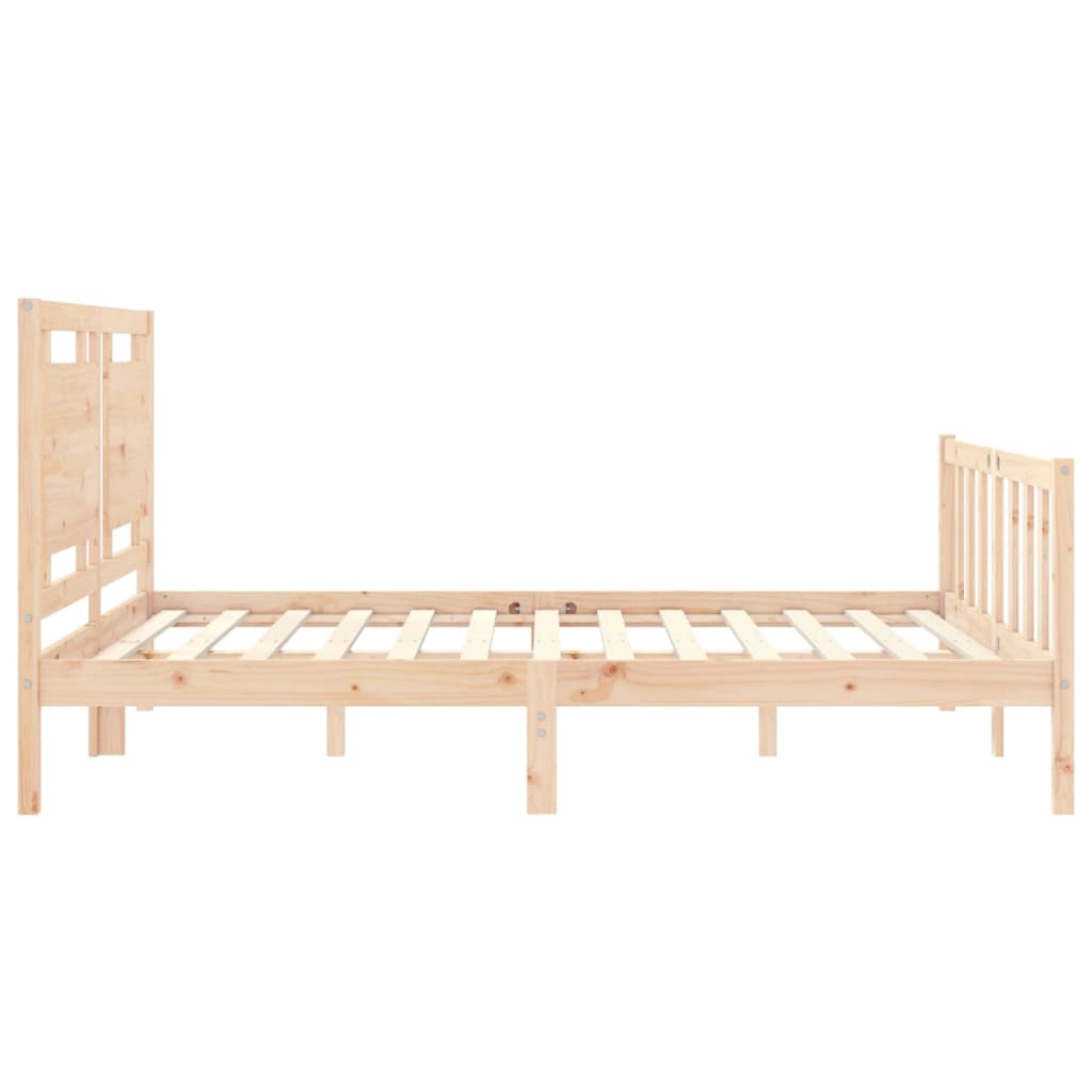 Bed Frame without Mattress King Size Solid Wood Pine