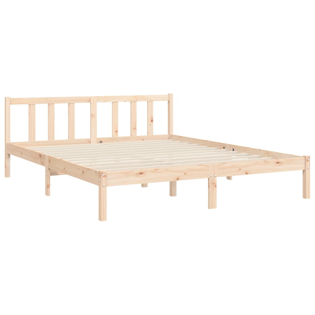 Bed Frame without Mattress 160x200 cm Solid Wood Pine