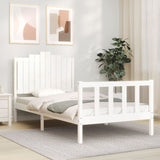 Bed Frame without Mattress White 100x200 cm Solid Wood Pine