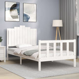 Bed Frame without Mattress White 100x200 cm Solid Wood Pine