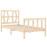 Bed Frame without Mattress Single Solid Wood Pine