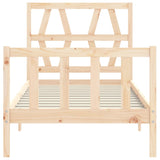 Bed Frame without Mattress Single Solid Wood Pine