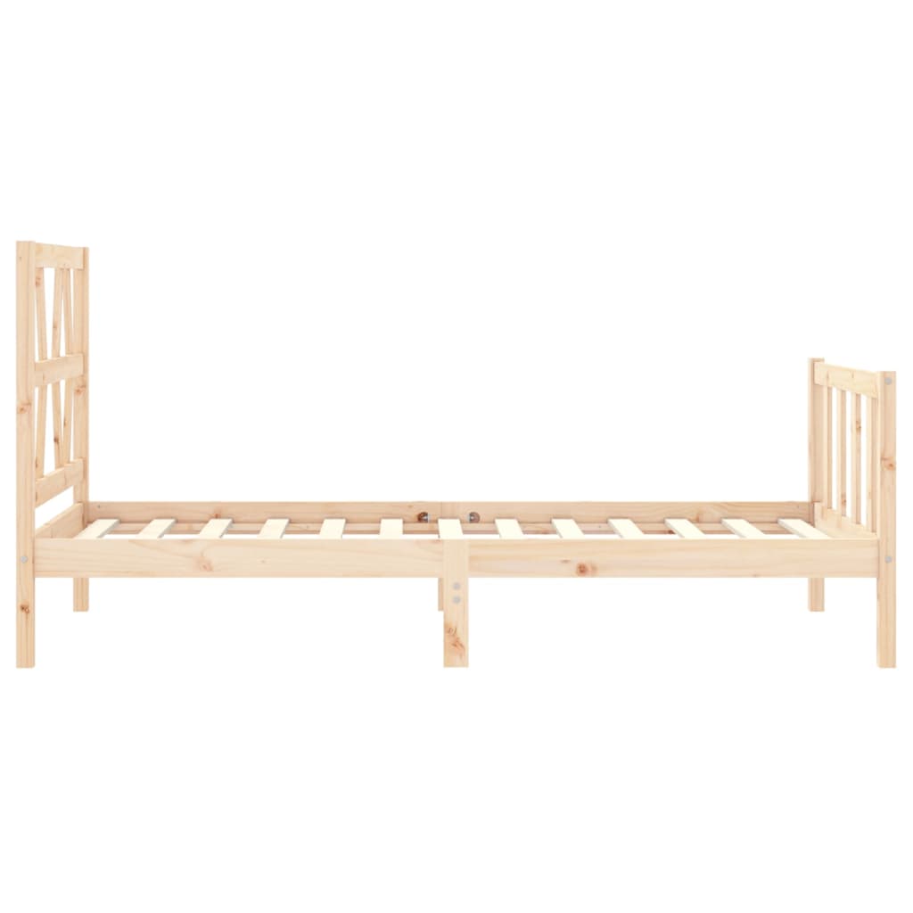 Bed Frame without Mattress Single Solid Wood Pine