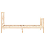 Bed Frame without Mattress Single Solid Wood Pine