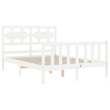 Bed Frame without Mattress White 140x200 cm Solid Wood Pine