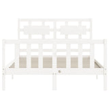 Bed Frame without Mattress White 140x200 cm Solid Wood Pine