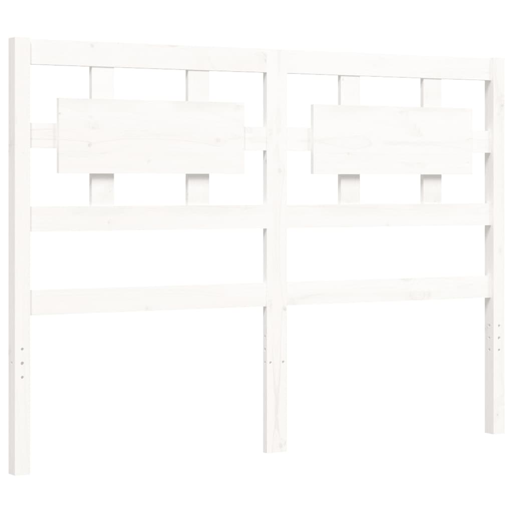 Bed Frame without Mattress White 140x200 cm Solid Wood Pine