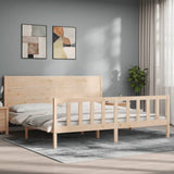 Bed Frame without Mattress 200x200 cm Solid Wood Pine